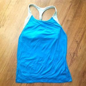 Lululemon tank top, "2 in one", attached bra